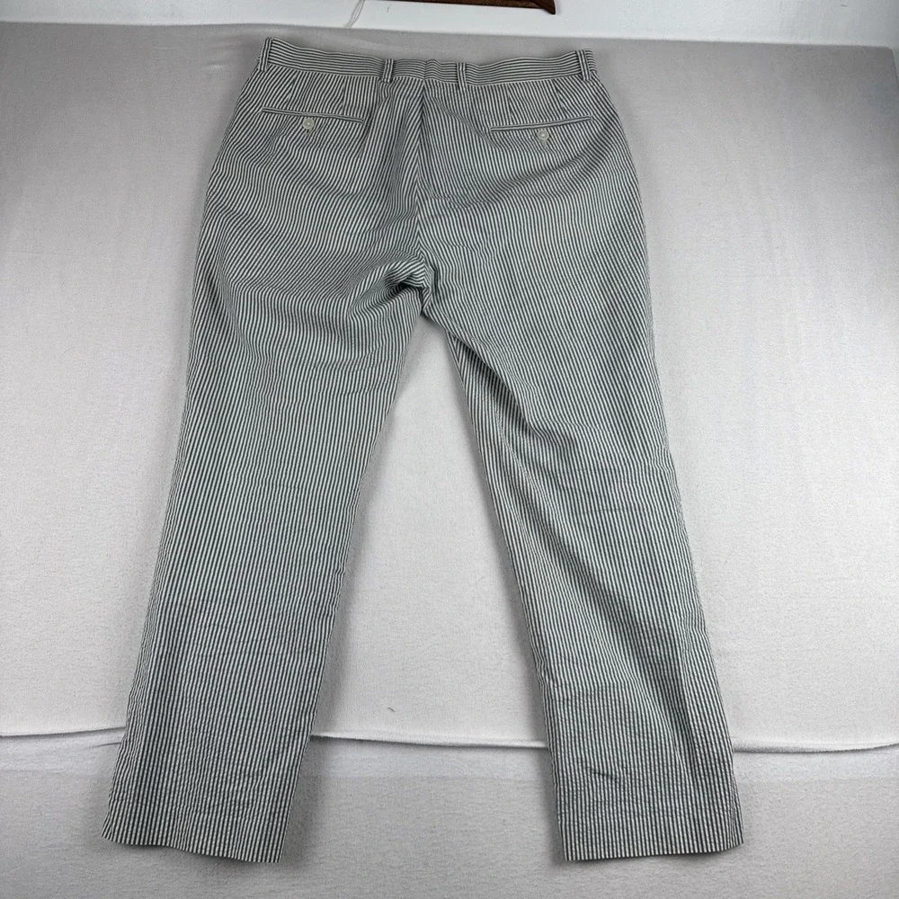 Lauren Ralph Lauren Mens Blue White Seersucker Chino Pants  fits 34*27 Coastal